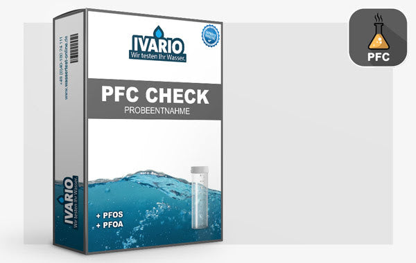 Mit dem PFC Wassertest von IVARIO das Leitungswasser einfach &amp; bequem von zu Hause aus auf PFAS testen.
